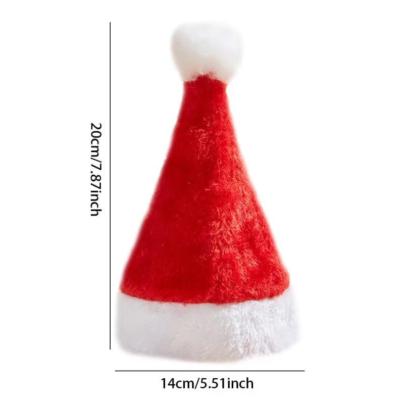 Christmas Dog Hat - Plush Santa Cap for Small & Medium Dogs