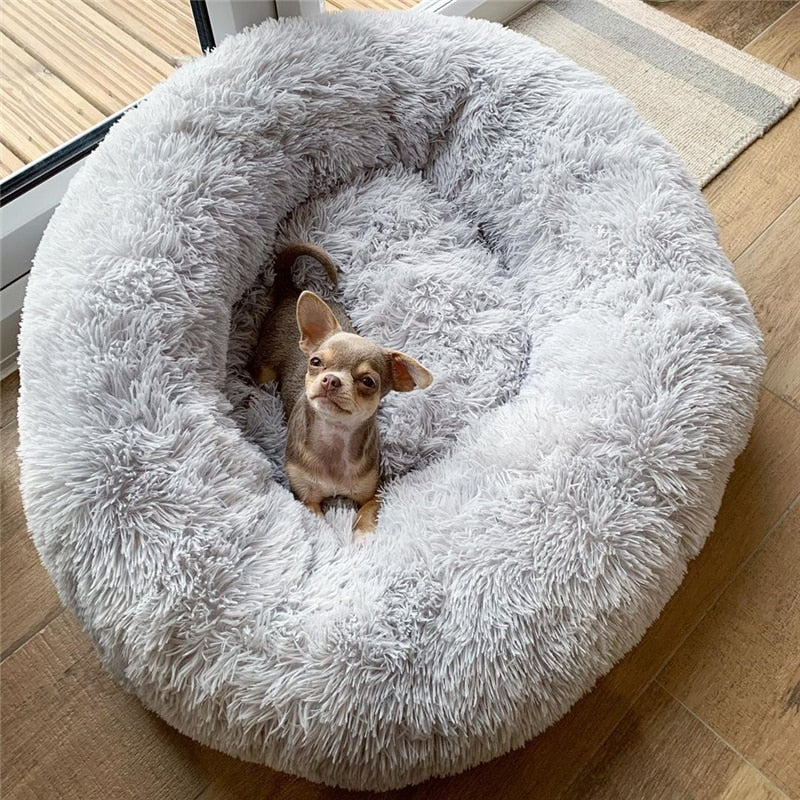 Washable Plush Dog Bed - Soft Velvet Mat for Deep Sleep, Cats & Dogs