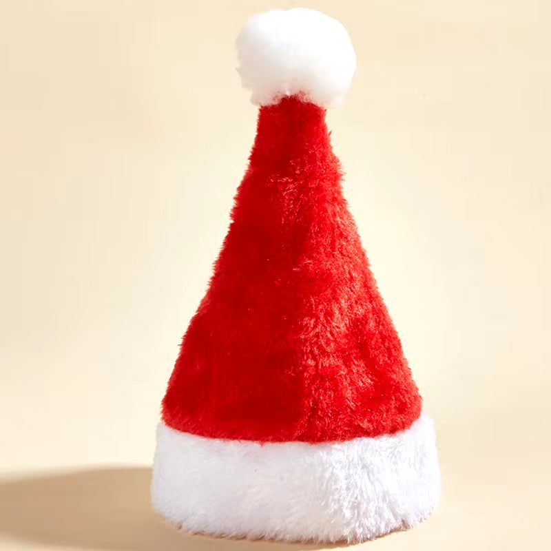 Christmas Dog Hat - Plush Santa Cap for Small & Medium Dogs