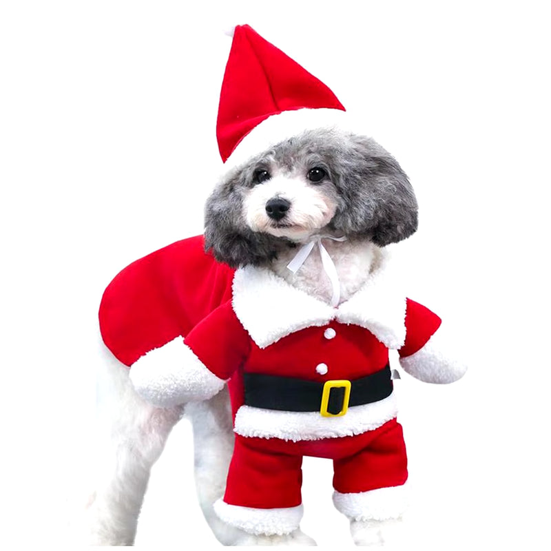 Funny Dog Santa Costume - Christmas & New Year Pet Cosplay Clothes