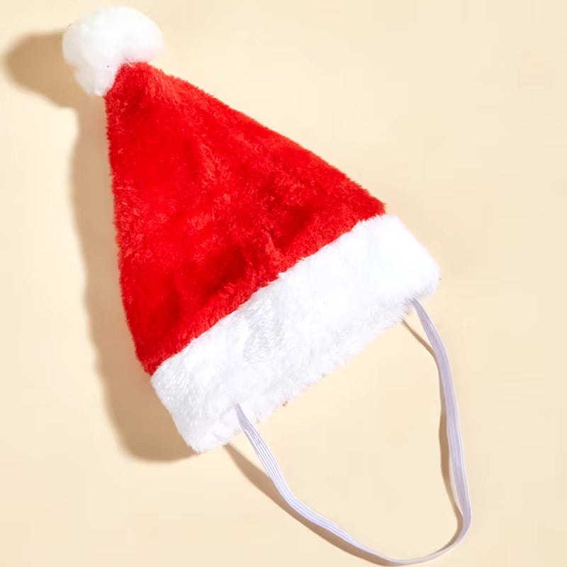 Christmas Dog Hat - Plush Santa Cap for Small & Medium Dogs